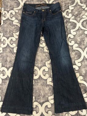 GUESS Premium Dark Blue Denim Flaired Jeans